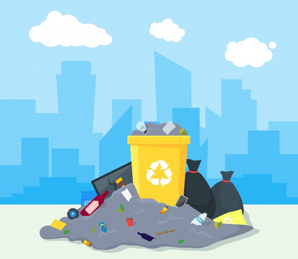 Garbage Dump or Landfill on a Urban Landscape Background Symbol of Pollution Environment(BigMouse)s