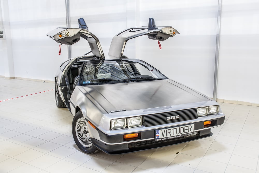 Warsaw Oldtimer Show Delorean DMC-12 car from 1980s movie film Back To he Future(Grzegorz Czapski)S