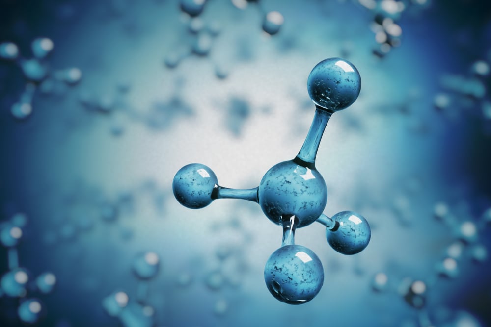 Science concept. Methane or Ammonium molecules(vchal)s