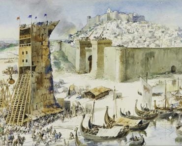 Siege of Lisbon by Roque Gameiro