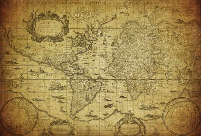 vintage map of the world 1635(javarman)s