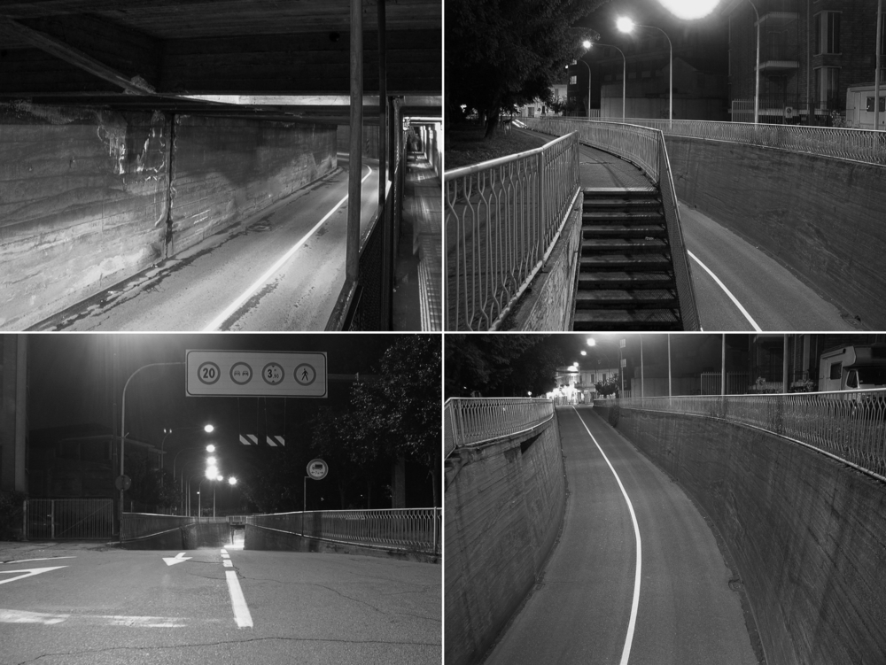 CCTV surveillance camera of a subway underpass in black and white(Claudio Divizia)S