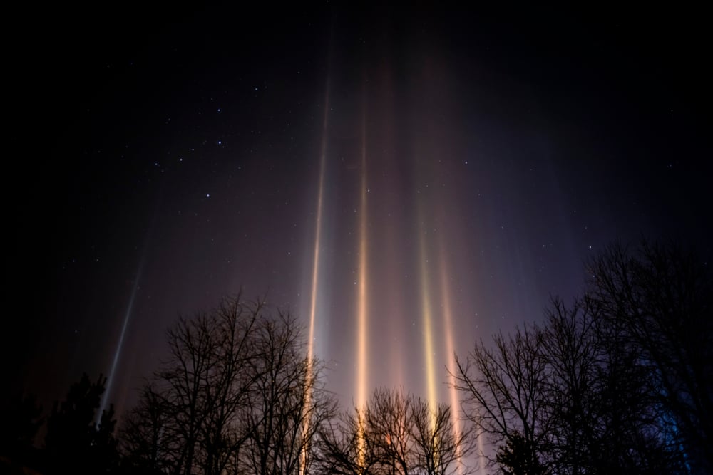 Light Pillars: What Are Those Mysterious Light Beams From The Sky?
