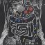 Intestines with Gut Bacteria on Blackboard(T. L. Furrer)S