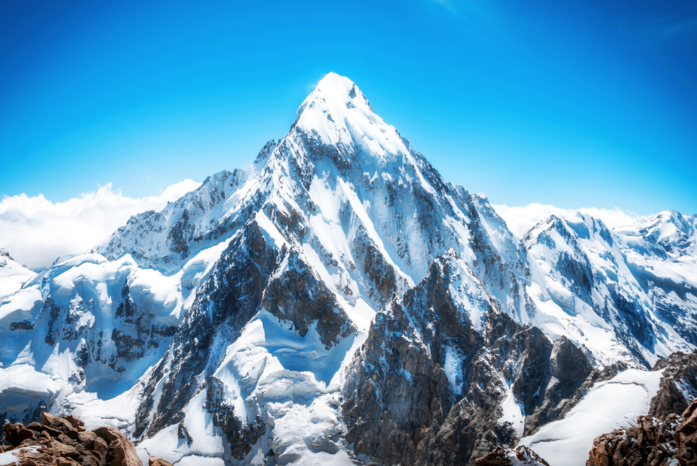 Mountain peak. Everest. National Park(Vixit)s