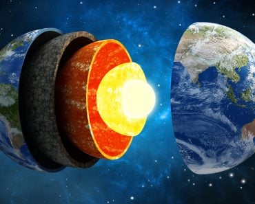 3D illustration showing layers of the Earth in space(cigdem)S