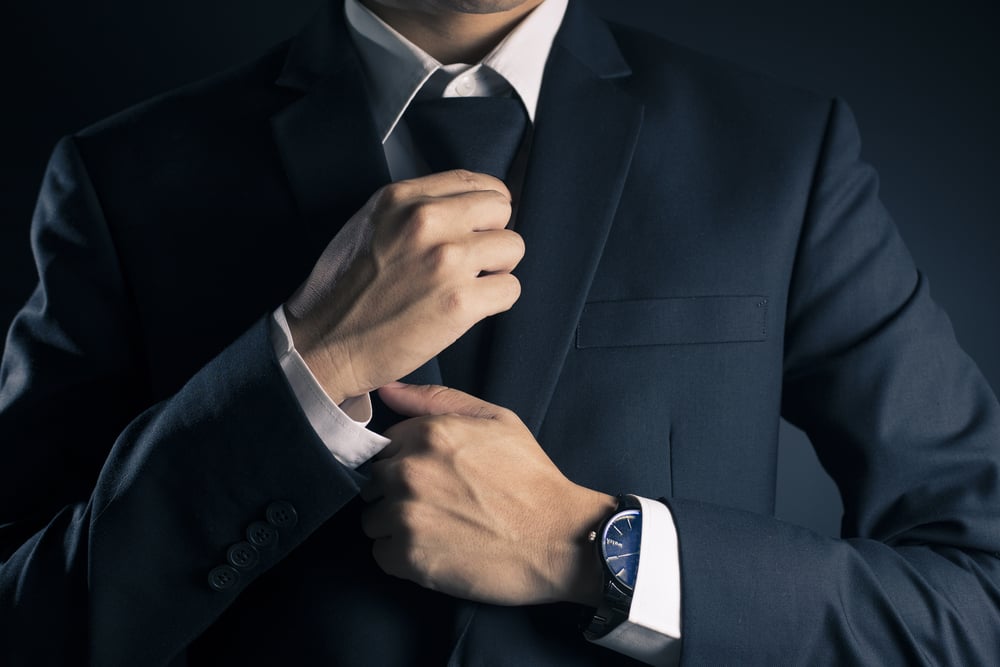Businessman Adjust Necktie his Suit(CHAjAMP)s