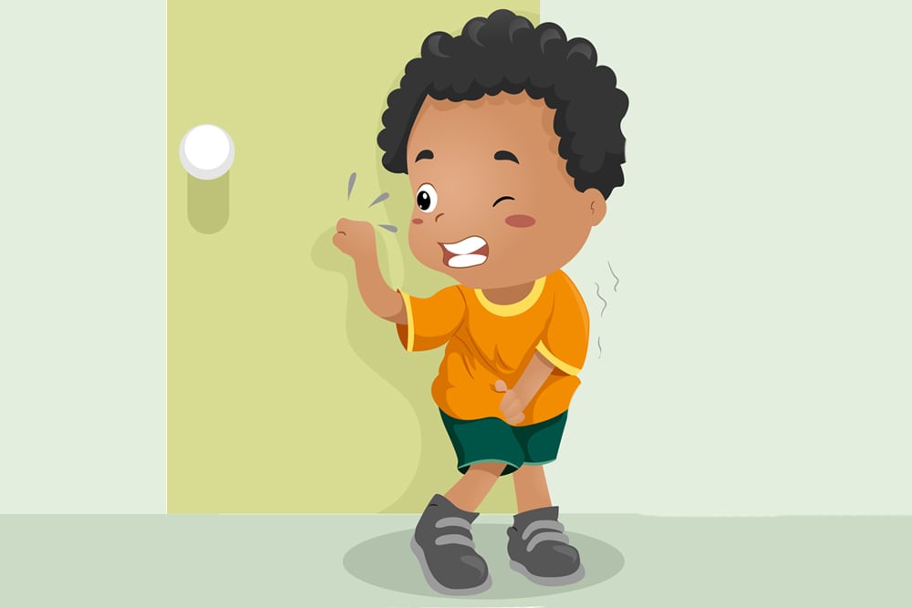 Illustration of a Kid Holding His Pee(Lorelyn Medina)s