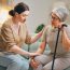 Elderly patient and caregiver