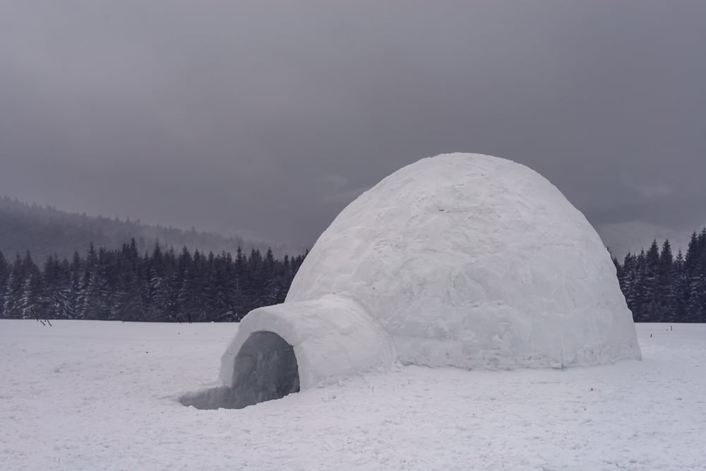 igloo in the high mountain