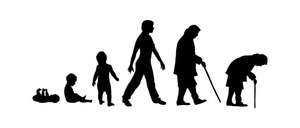 Sagome di persone. Il ciclo della vita