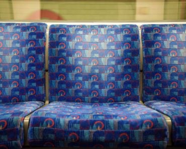 Blue,Seats,On,The,Central,Line,,London,,Uk.