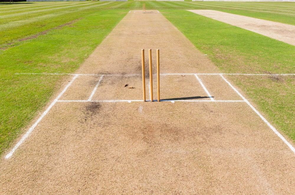 Cricket,Pitch,Wickets,Ground,Closeup,Cricket,Field,Pitch's,Wickets,Markings