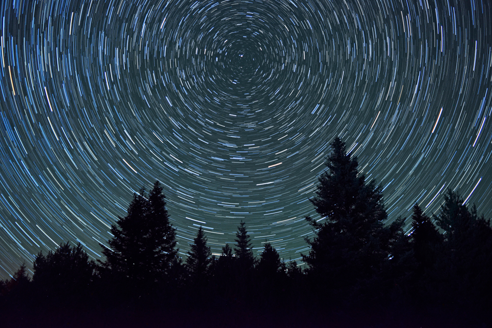 Star,Trails,,Catalan,Pyrenees,,Spain.