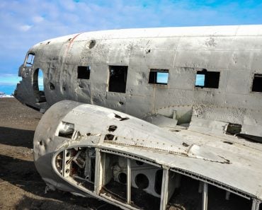Twisted,Wreckage,Of,Abandoned,Us,Military,Plane,Sits,On,Solheimasandur
