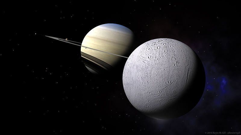 Enceladus with Saturn