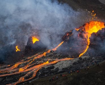 A,Small,Volcanic,Eruption,In,Mt,Fagradalsfjall,,Southwest,Iceland,,In