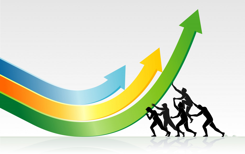 Bending Economic Growth-Teamwork forcing upward recovery