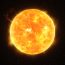 Bright,Sun,Against,Dark,Starry,Sky,In,Solar,System,,Elements