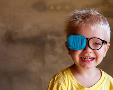 Portrait,Of,Funny,Child,In,New,Glasses,With,Patch,For