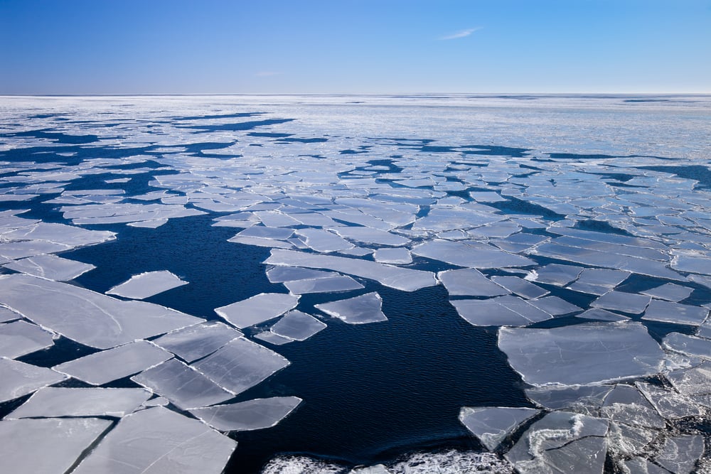 Blocks,Of,Ice,On,The,Coast,Of,The,Frozen,Sea.