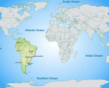 Map,Of,South,America,With,Main,Cities,In,Pastel,Green
