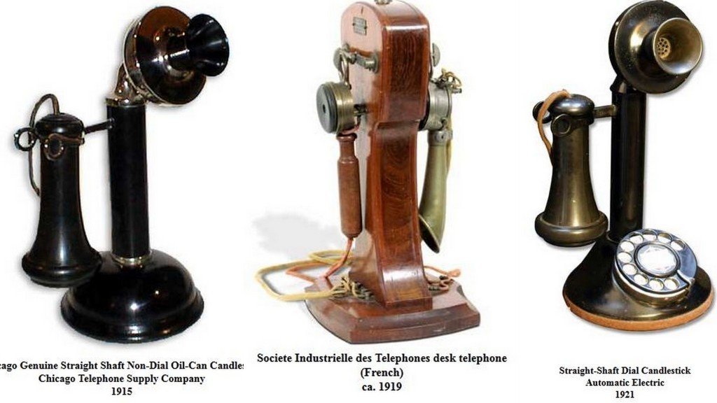 Three Phones 1920 (Candlestick telephone)