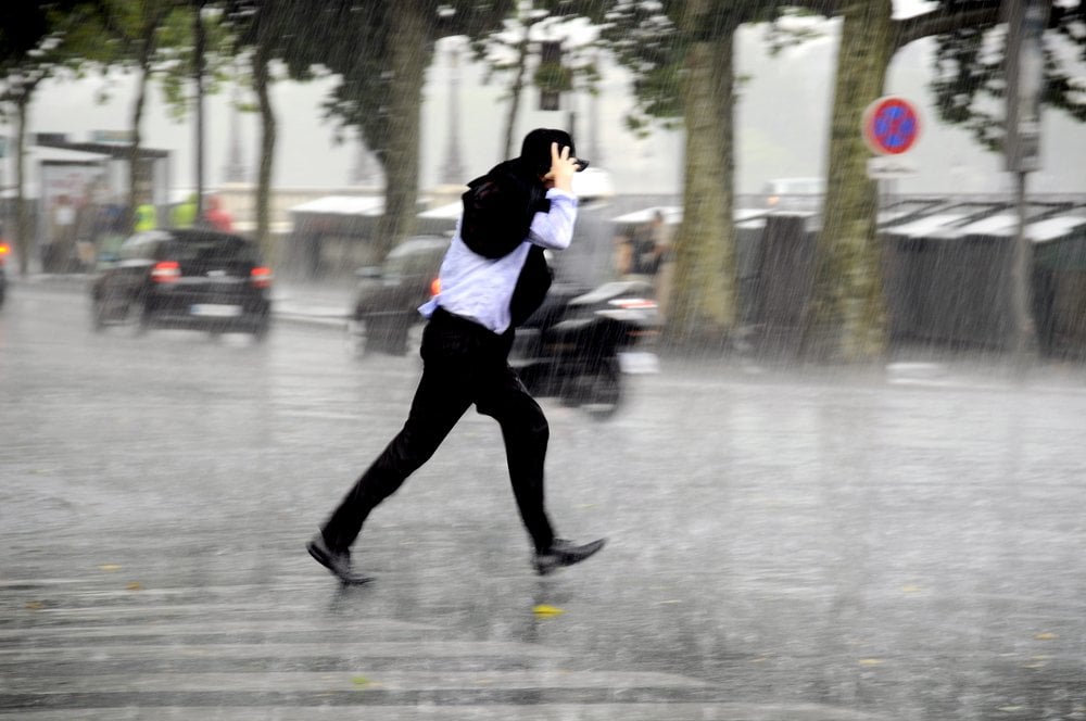 Man in Rain