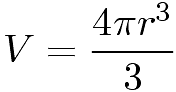 volume of a sphere