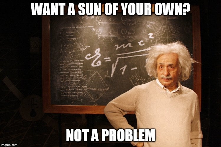 einstein sun meme