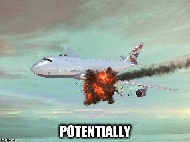 airplane explosion meme