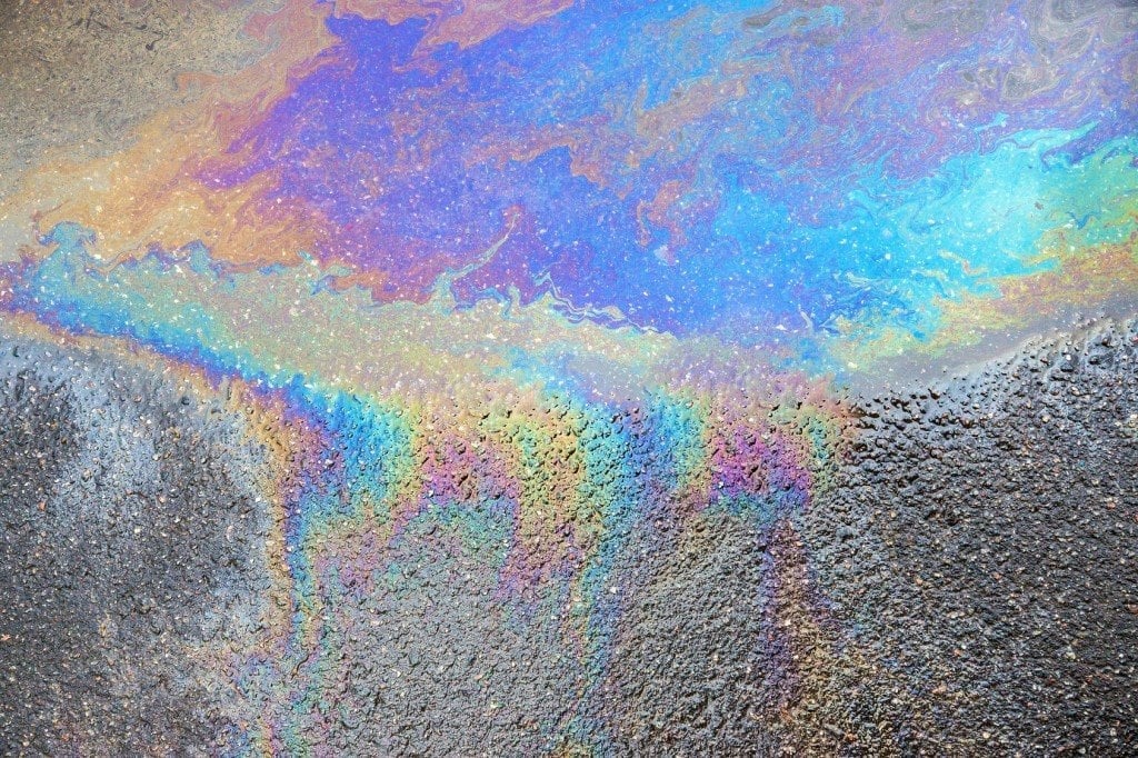 abstract pattern of an oil or petrol slick