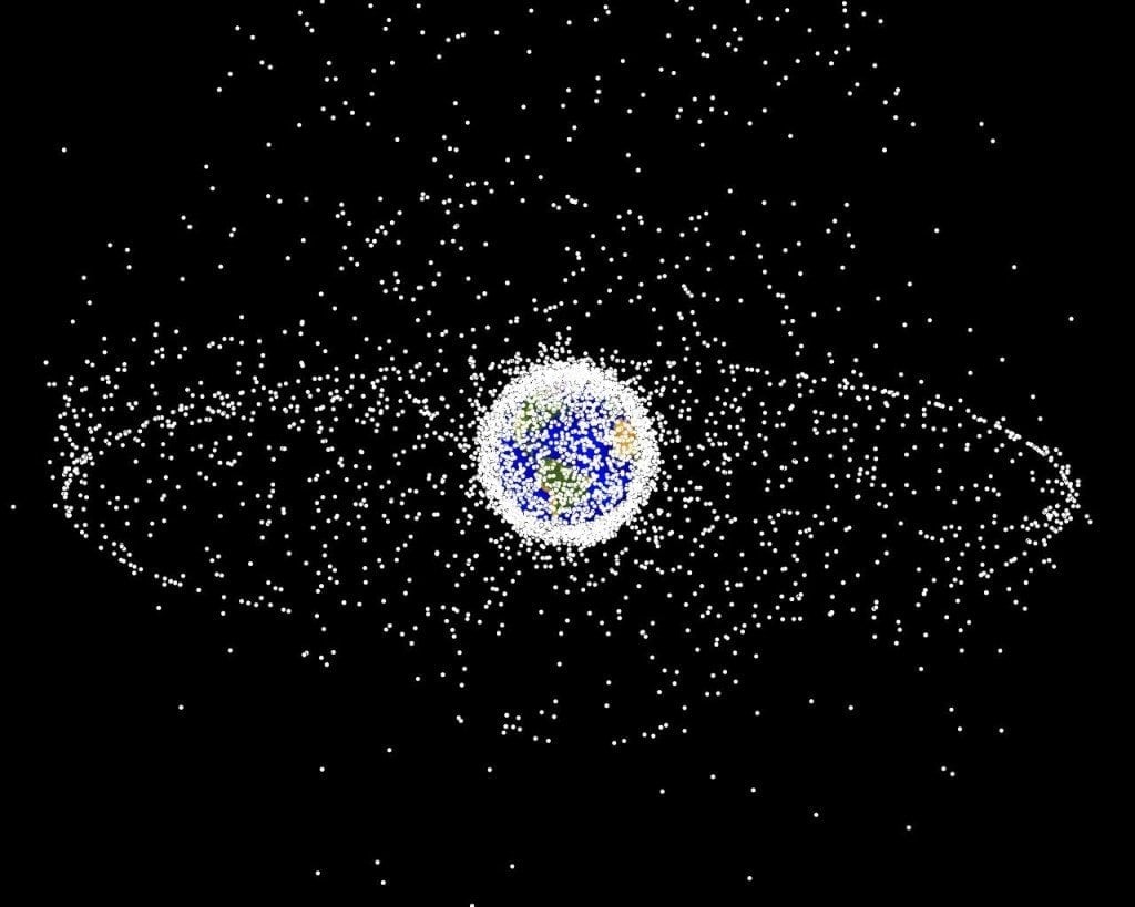 space debris photo by NASA