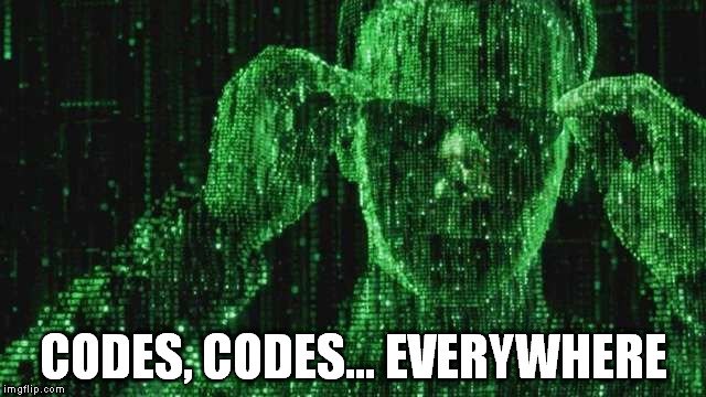 codes everywhere meme