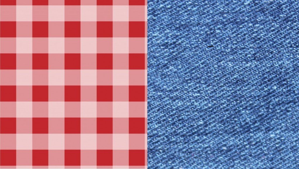 gingham denim