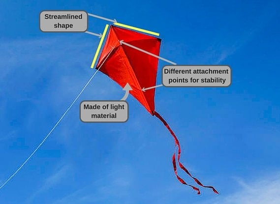 structure of a kite