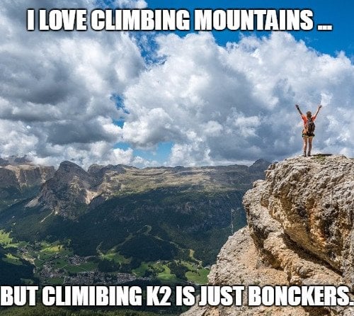 Mountain climbing meme