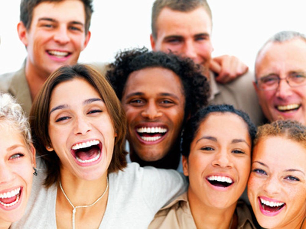 People laughing in group