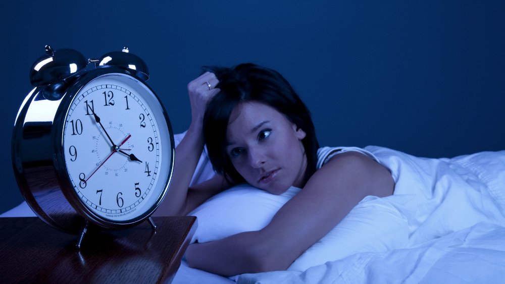 Girl awake in late night