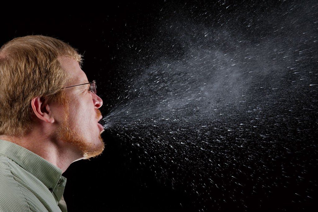 a person sneezing