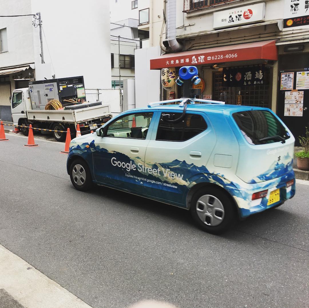 The Google street View car in Japan