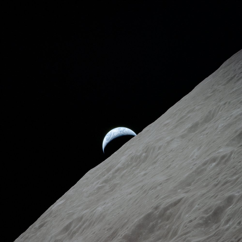 foto apollo 17 da terra vista da lua