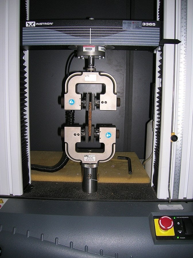 Tensile testing on a coir composite