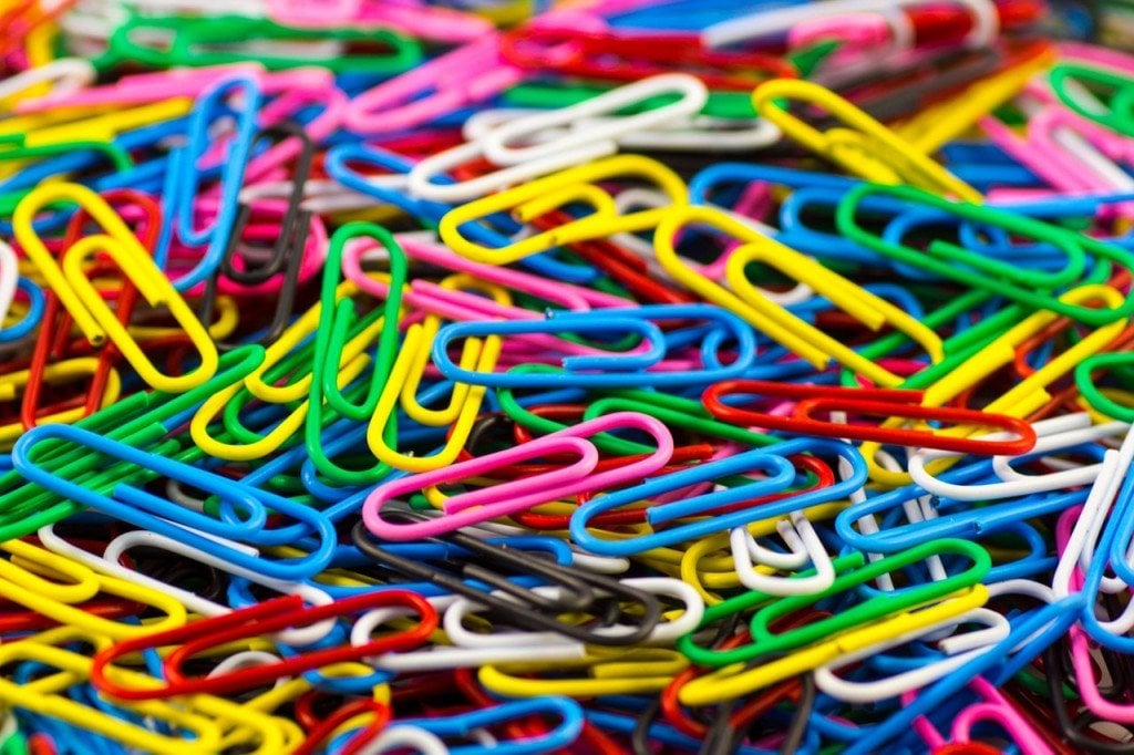 Colourful paperclip clip office office accessories
