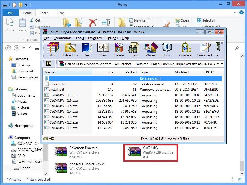 Call of duty 4 MW Game files in zip format