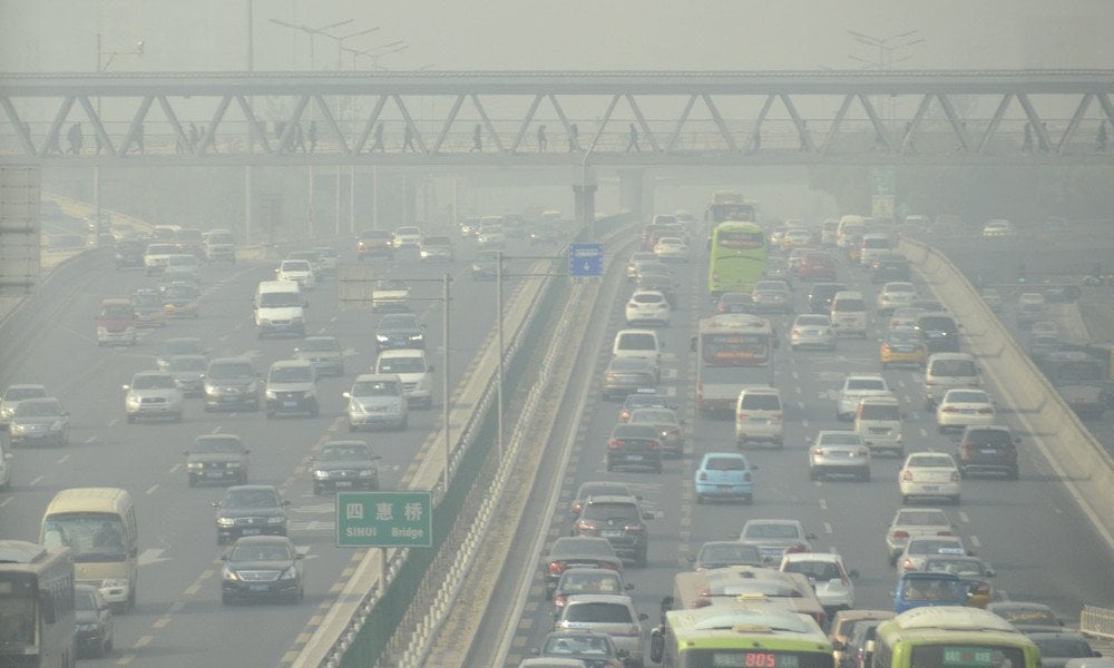 Car traffic air pollution