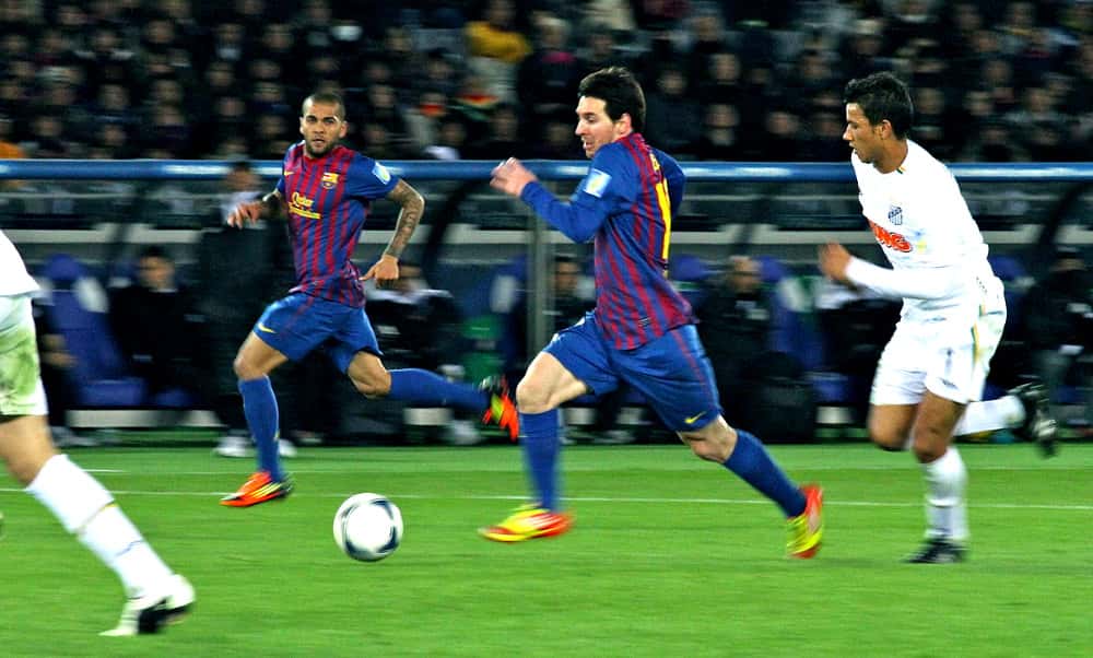 Lionel Messi playing