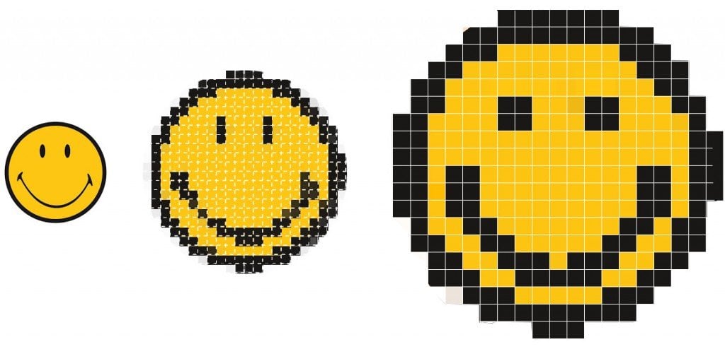 Pixels smiley