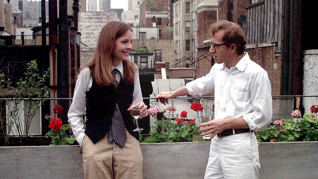 Annie Hall's movie drinking wine fron glass scene