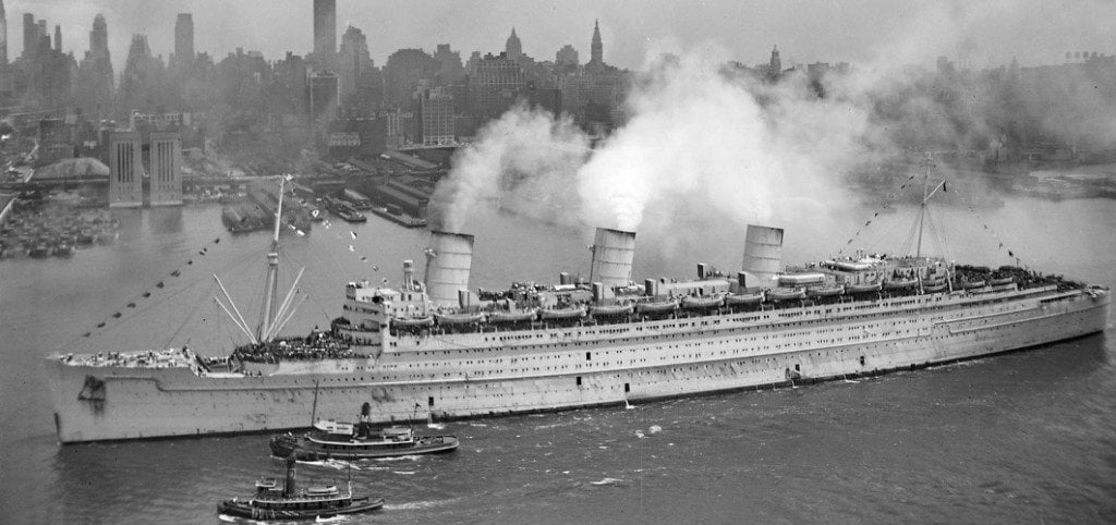 RMS Queen Mary 20Jun1945 NewYork